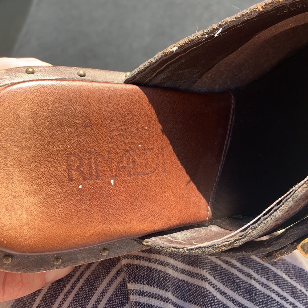 Vintage Rinaldi Wooden and leather clogs - Picture 5 of 5